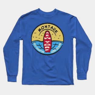 Montauk Long Island, New York Logo Long Sleeve T-Shirt